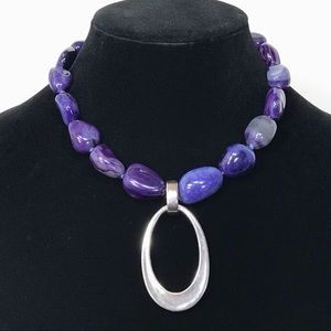Simon Sebbag Necklace Amethyst Silver 925 Pendant
